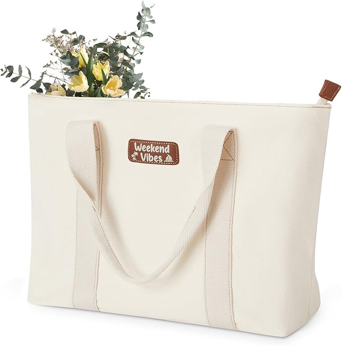 AW BRIDAL Monogram Canvas Tote Bag by AWBRIDAL