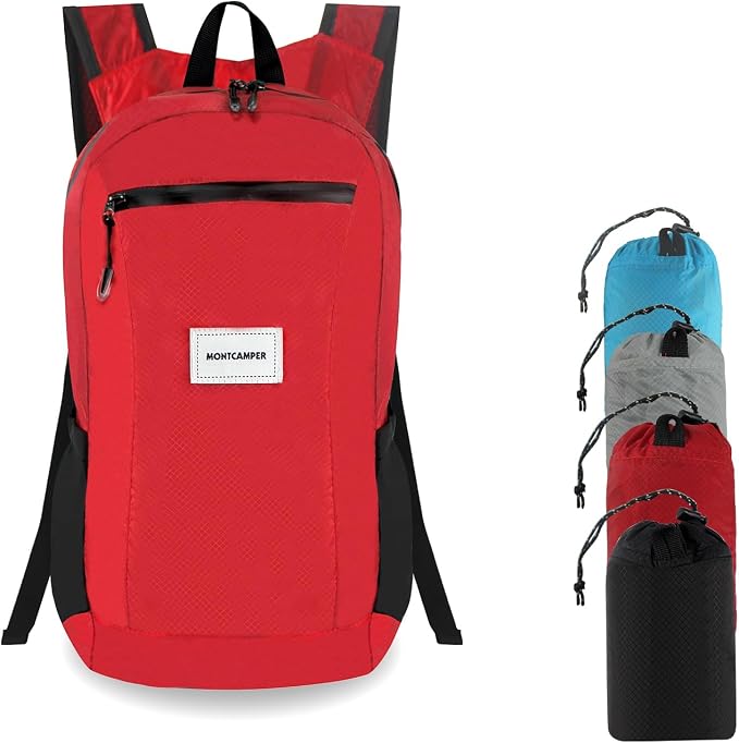 Hiking Daypack - Lightweight & Water-Resistant Portable Backpack by MONTCAMPER
