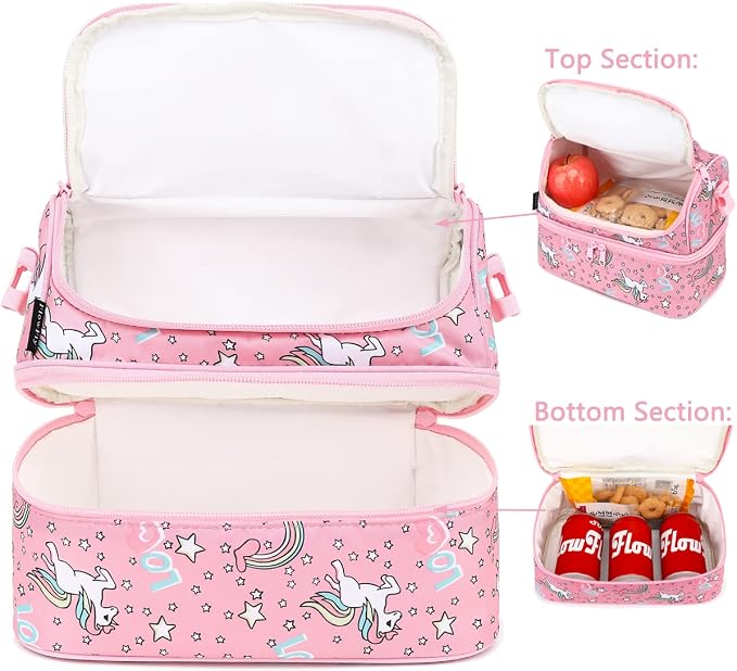 FlowFly Double Decker Cooler Insulated Lunch Bag Large Tote - Image 4