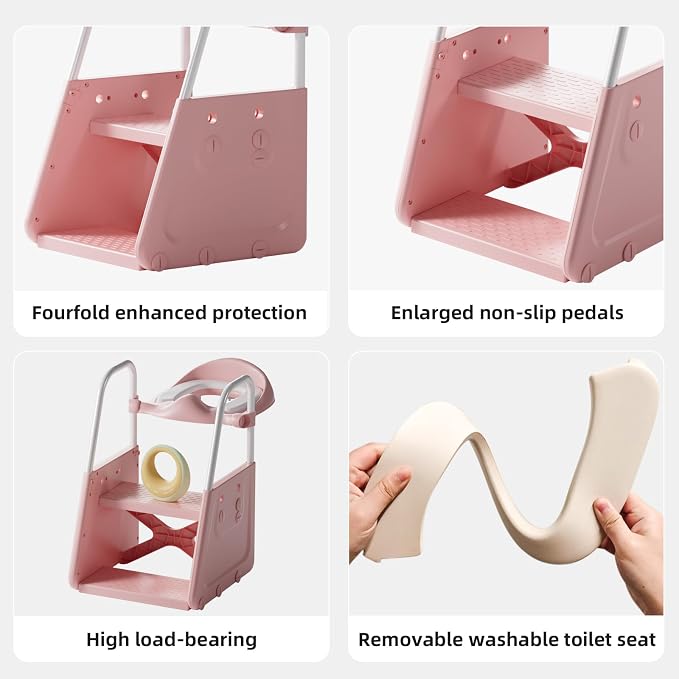 Toddler Potty Training Toilet Seat Featuring Soft Padded Attachment- - Image 4