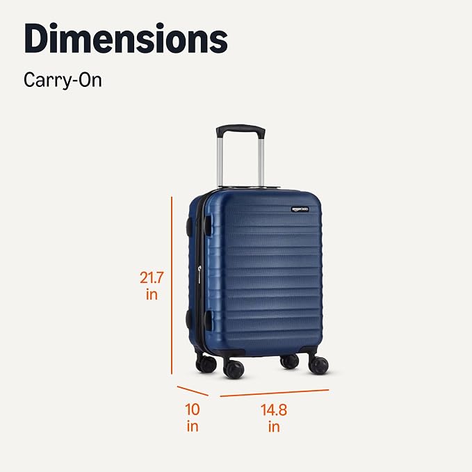 Amazon Basics 21" Hardside Carry-On Luggage, Hardshell Suitcase - Image 6