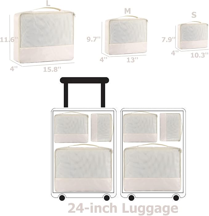 DoubleTrip Packing Cubes for Travel Accessories Luggage Organizer Bag Set - Image 3