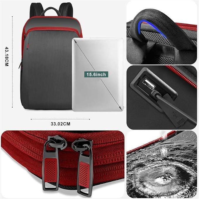 ZINMARK Slim Expandable 15 15.6 16 Inch Laptop Backpack Anti Theft Travel - Image 2