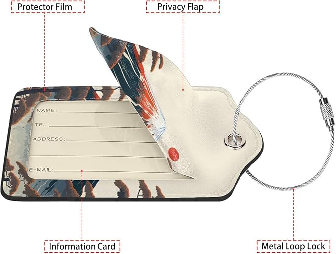 Mount Fuji 2-Pcs Premium Leather Tags - Image 2
