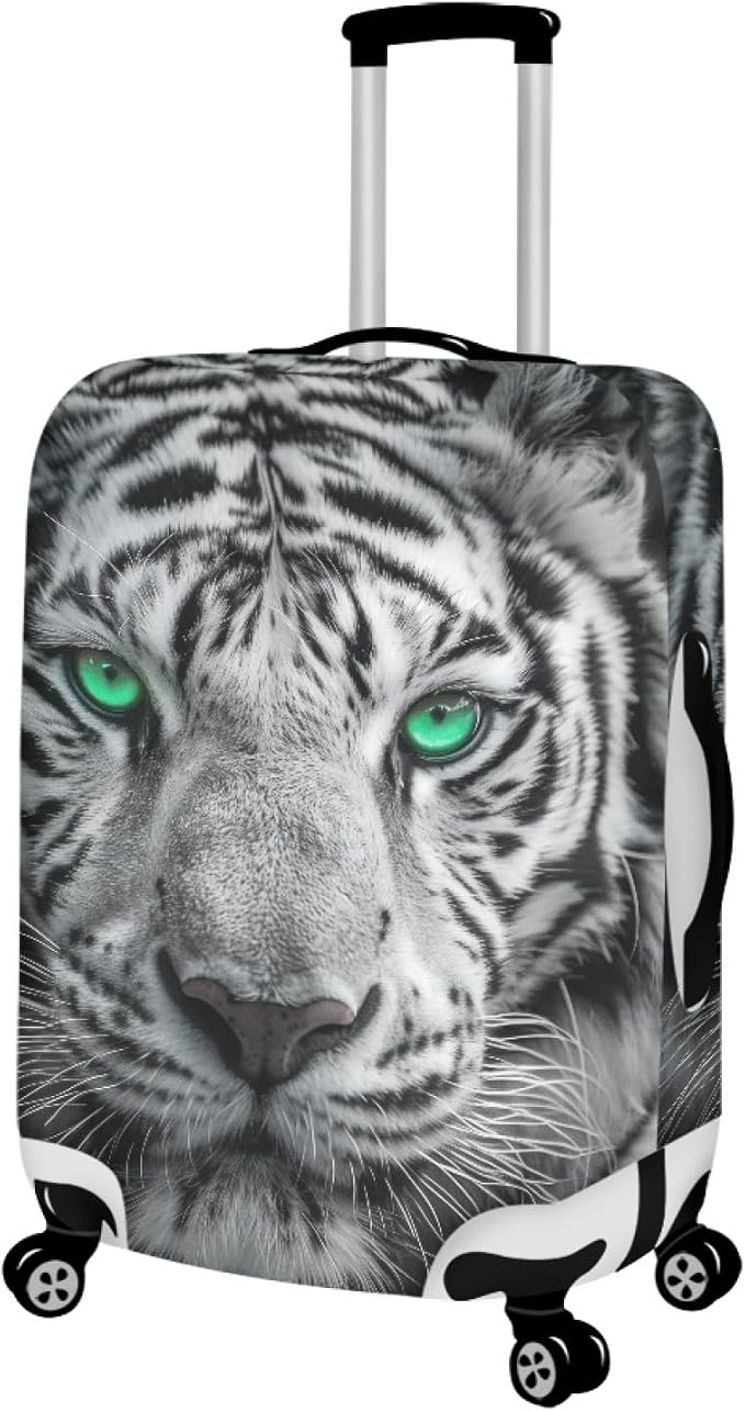 Tiger Animal 3D Printed Travel Luggage Suitcase Cover 26-29 Inch Cover Spandex - Image 2