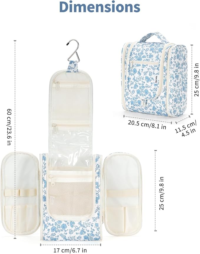 Narwey Hanging Toiletry Bag Women Travel Makeup Bag Organizer Toiletries Bag - Image 5