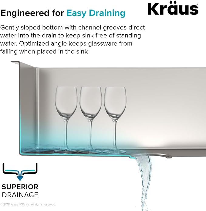 Kraus KHU110-27 Standart PRO 27-inch 16 Gauge Undermount Single Bowl Set - Image 6