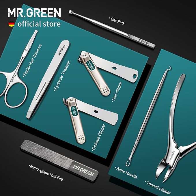 MR.GREEN Manicure Sets Pedicure Kits Stainless Steel Nail Clipper Personal Care - Image 4