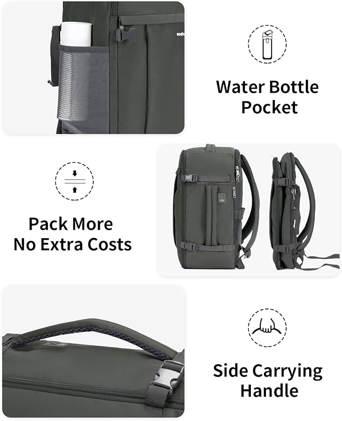 ECOHUB Travel Backpack for Men Women, Carry on Backpack - Image 6