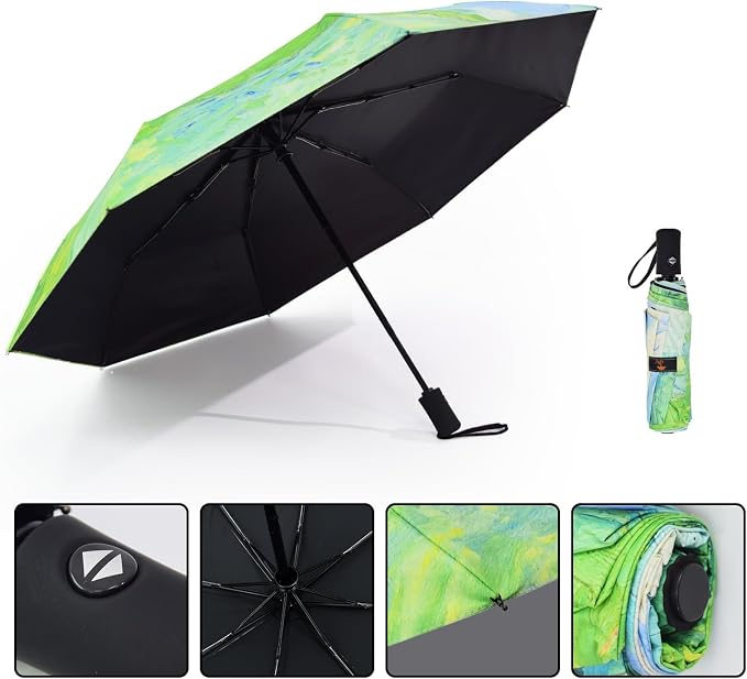 SY COMPACT Travel Umbrella Windproof Automatic Umbrellas Small Compact UV Sun - Image 5