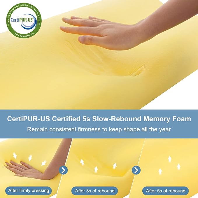 Anvo Memory Foam Pillow, Neck Contour Cervical Orthopedic Bed Pillow - Image 5