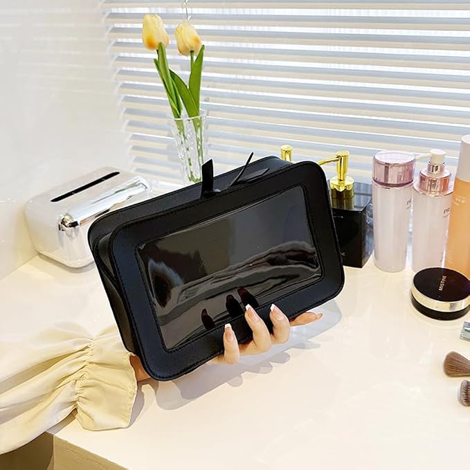 Clear Makeup Bag Small, TSA Approved Portable Toiletry Bag - Image 7