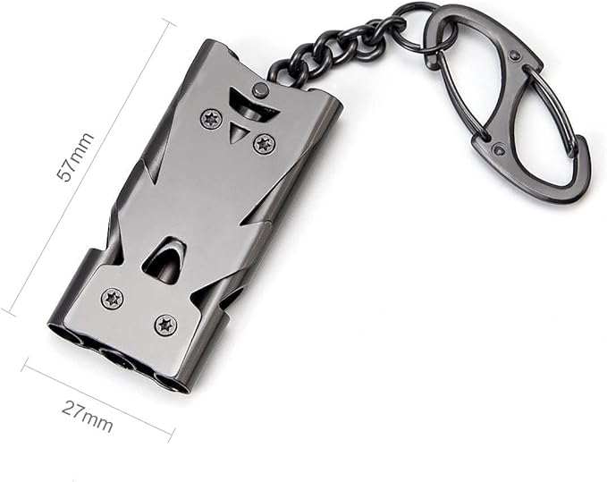 Whistle Emergency Whistles Keychain Rape Whistle Stainless Steel High Decibel - Image 6