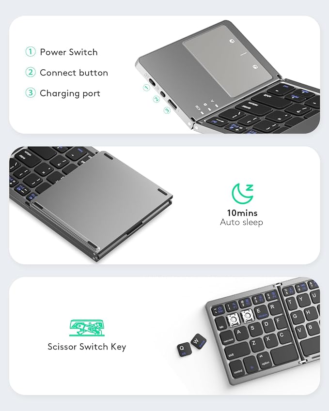 Samsers Foldable Bluetooth Keyboard - Image 6