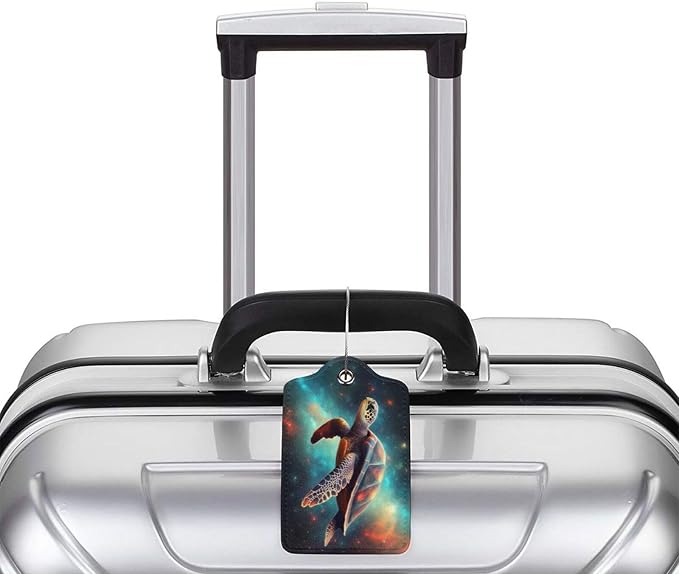 Sea Turtle Leather Luggage Tag - Image 5