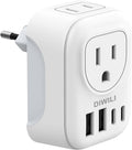 European Travel Plug Adapter, International Plug Adapter by DIWILI