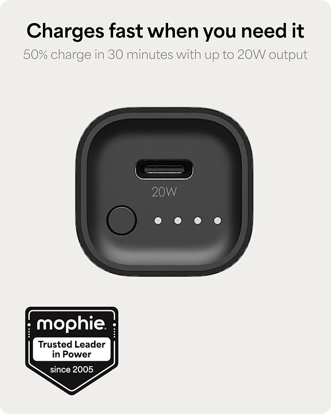 Mophie Powerstation Mini 5, 000mAh Portable Power Bank – Ultra-Fast USB-C PD - Image 2