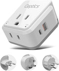 Ceptics Israel, Jordan Power Plug Adapter Travel, 20W PD & QC, Safe Dual USB & by Ceptics
