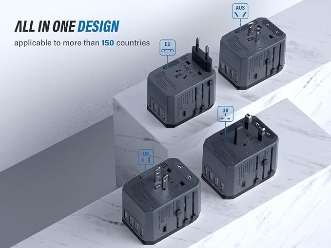 EPICKA Universal Travel Adapter, European Travel Plug Adapter - Image 4