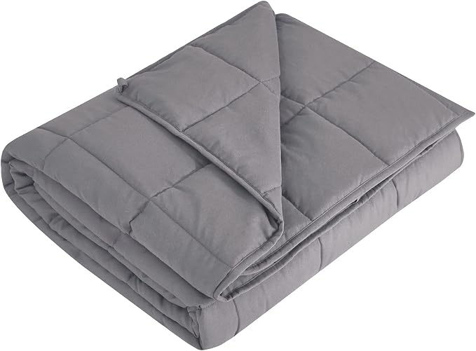 L'AGRATY Weighted Blanket Kids- 40"x60" 7lbs Cooling Breathable Heavy Blanket by LAGRATY