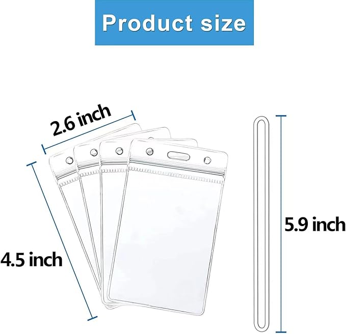 50 Pcs Clear Luggage Tags Bag Tags Holder Identification ID Card Badge Holder - Image 3