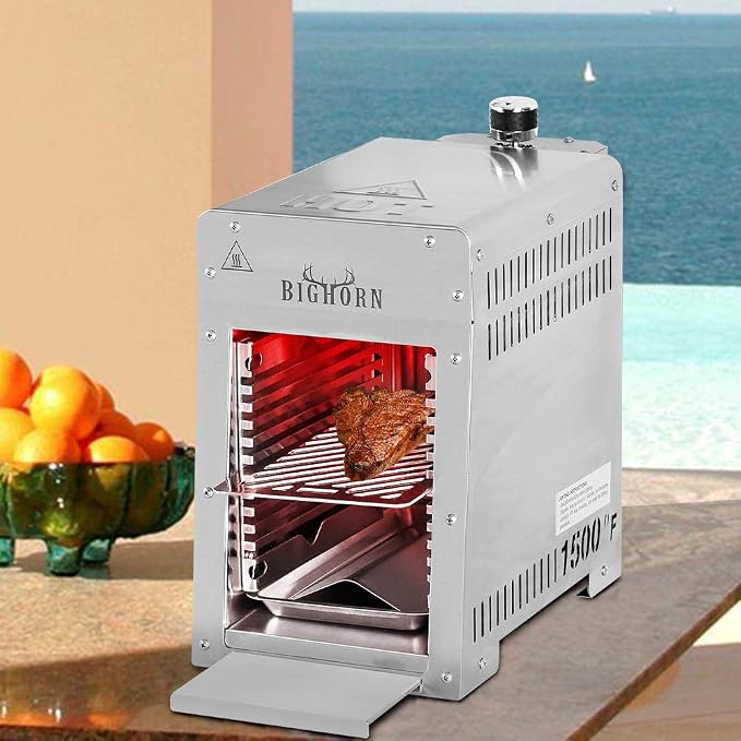 BIG HORN OUTDOORS Portable Infrared Broiler Propane Gas Grill, 1500 Degree - Image 7