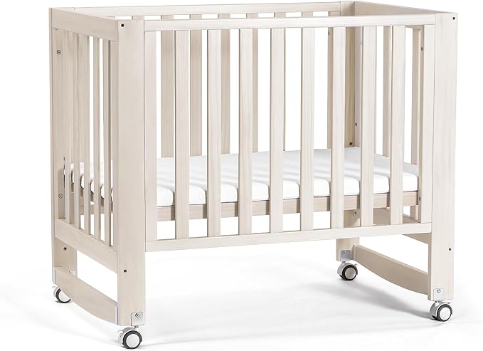 EvoNest Baby Crib, 6 in 1 Convertible Mini Crib by MAMAZING