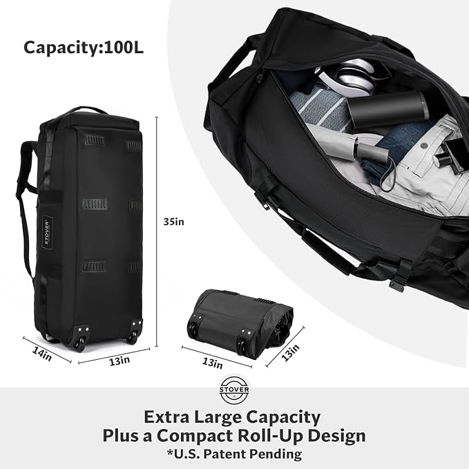 STOVER 100L Rolling Duffel Bag - Image 2