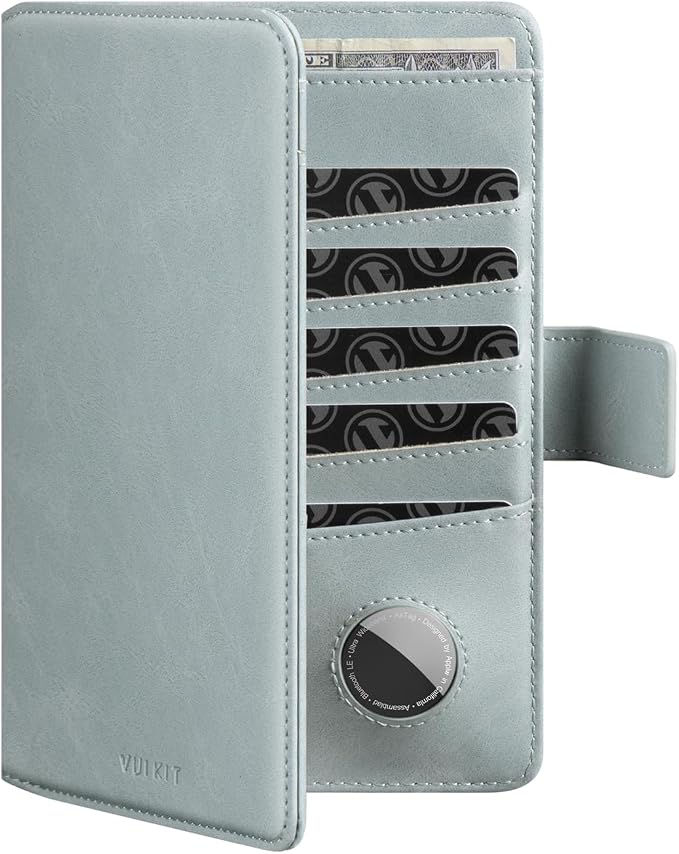 VULKIT Passport Holder with Airtag Holder RFID Blocking Passport Wallet Travel by VULKIT