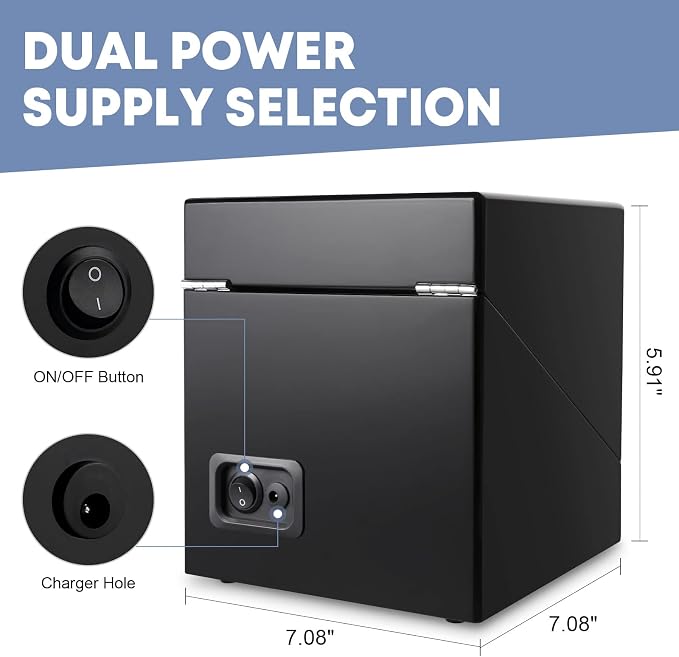 Uten Automatic Double Watch Winder Box, Luxury Wooden Storage Case - Image 5