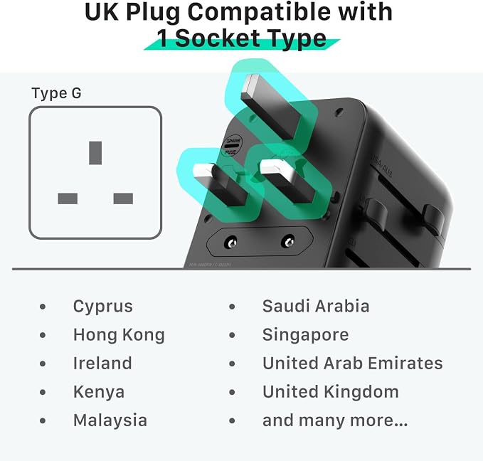 Fosmon Universal Travel Adapter Worldwide - Image 5