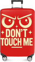ANNA QUEEN Funny “Don’t Touch Me” Luggage Cover, Bold Red Suitcase Protector by ANNAQUEEN