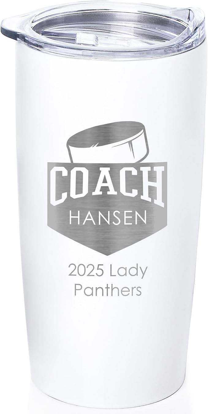 Lifetime Creations Personalized Hockey Coach Tumbler: Custom Hockey Coach Gift by LifetimeCreations