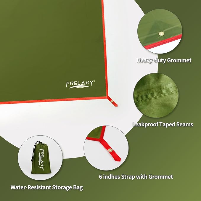 Frelaxy Tent Footprint, Waterproof Camping Tarp, Durable Tent Floor to Elevate - Image 5