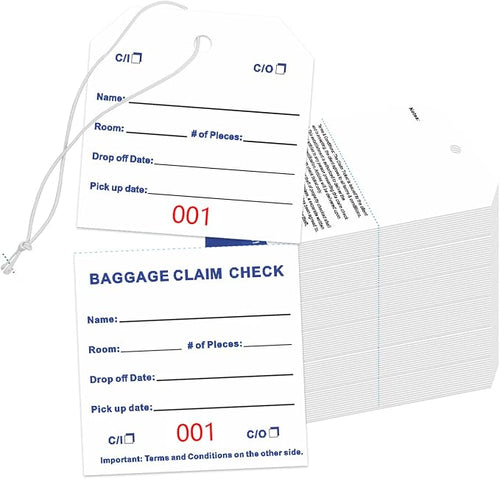1000 Baggage Claim Check Tags by TQQBUU