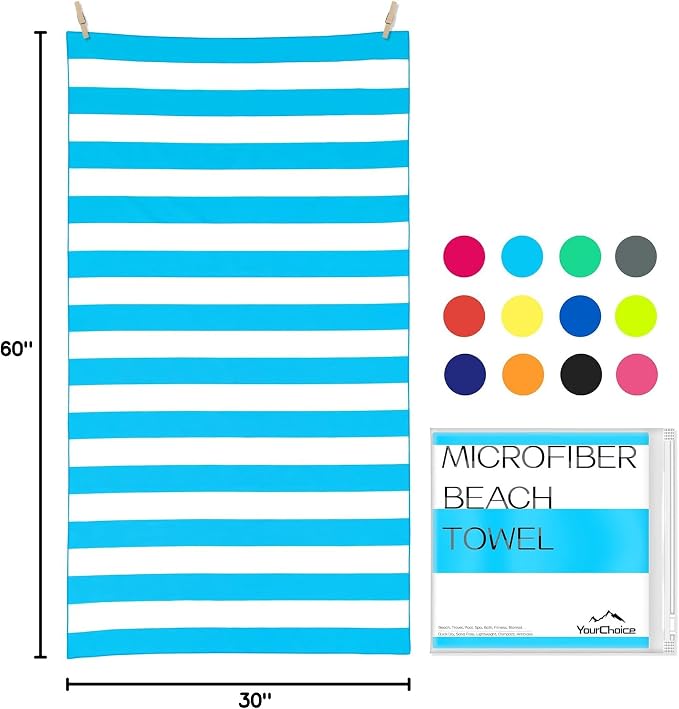 Your Choice Microfiber Quick Dry Sand-Free Beach Towel - Image 9