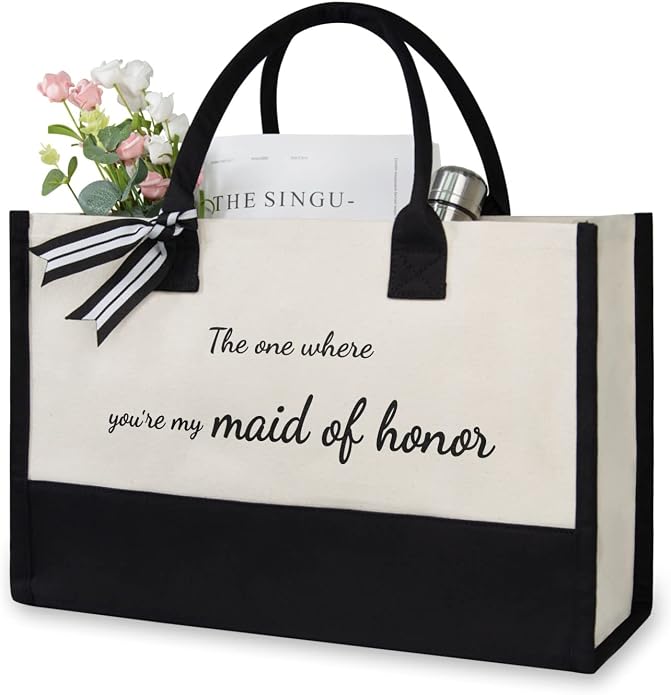 TOPDesign Canvas Tote Bag, Bridal Shower Gifts by TOPDesign