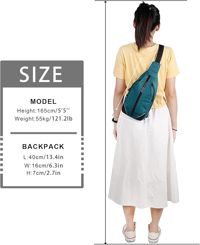 WATERFLY Small Crossbody Sling Backpack Anti Theft Backpack - Image 6