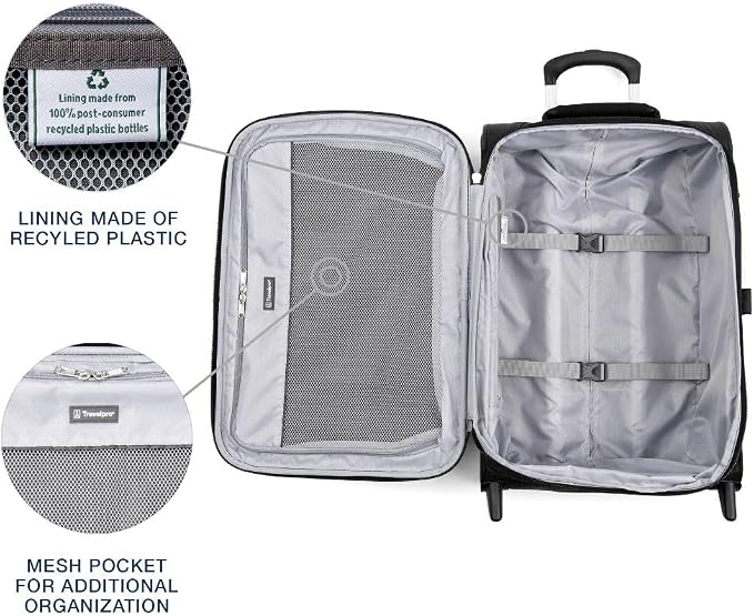 Travelpro Maxlite 5 Softside Expandable Upright 2 Wheel Carry-on Luggage - Image 4