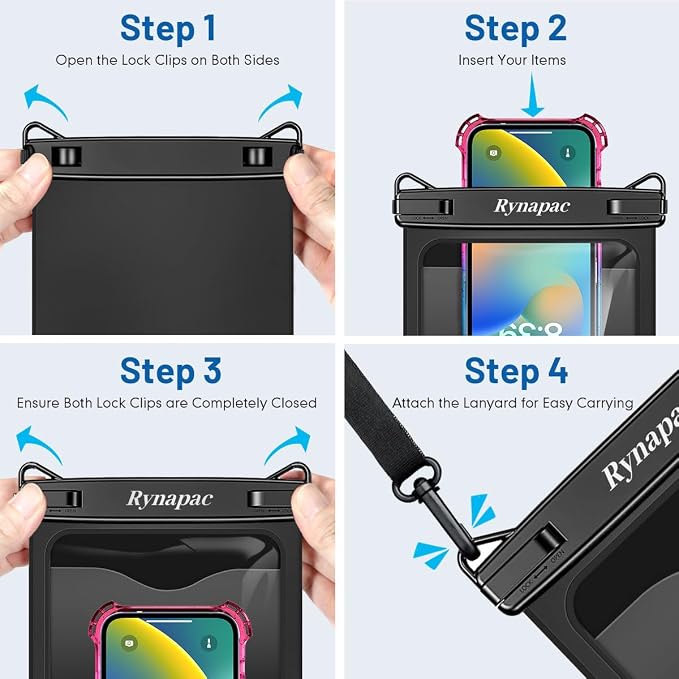 2 Pack Waterproof Phone Pouch - 10in Waterproof Phone Case - Image 9