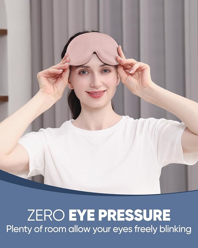 MZOO Sleep Eye Mask for Side Sleeper Men Women, Zero Eye Pressure 3D Sleeping - Image 2