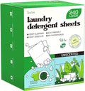 Soulink Laundry Detergent Sheets Unscented 240 Loads，Eco Friendly Detergent by Soulink