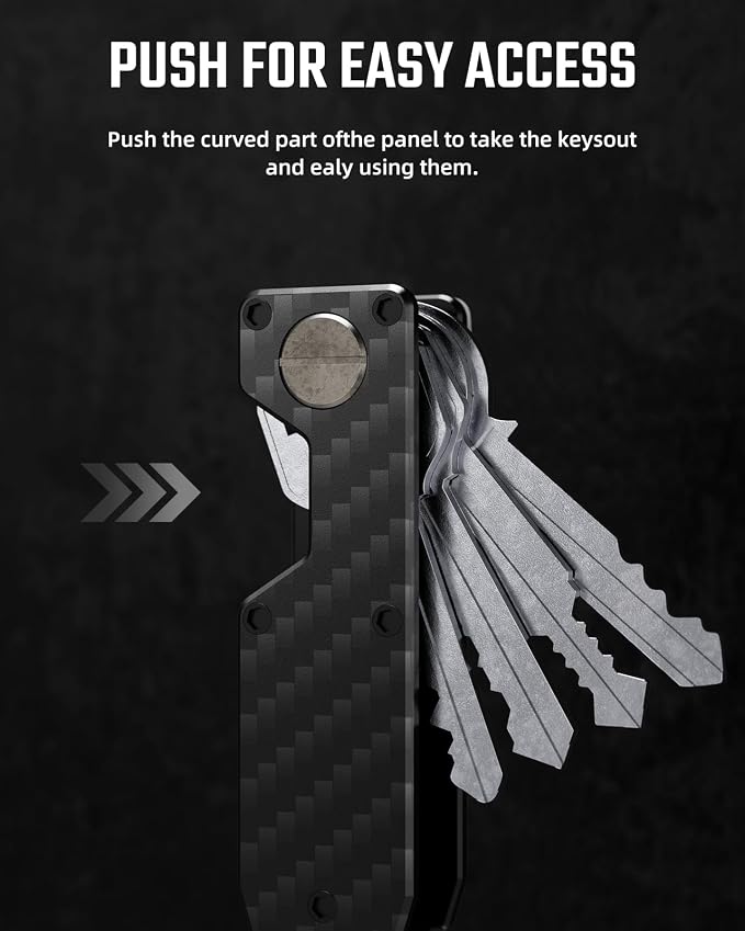 Key Organizer for Men Compact Key Holder Minimalist Key Case Metal Key Chain - Image 4