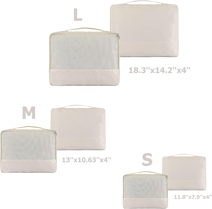 DoubleTrip Packing Cubes for Suitcases Carry on Luggage Organizer 6 Set Travel - Image 5