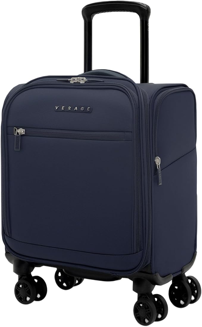 Verage Under Seat Luggage with Wheels, Softside Small Suitcase Spinner Carry On by VERAGE