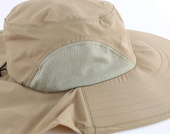 Home Prefer Outdoor UPF50+ Sun Hat Wide Brim Mesh Fishing Hat - Image 3