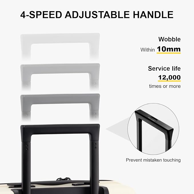 LEVEL8 Carry on Suitcase for Women Men, Carry-on Luggage Airline Approved - Image 6