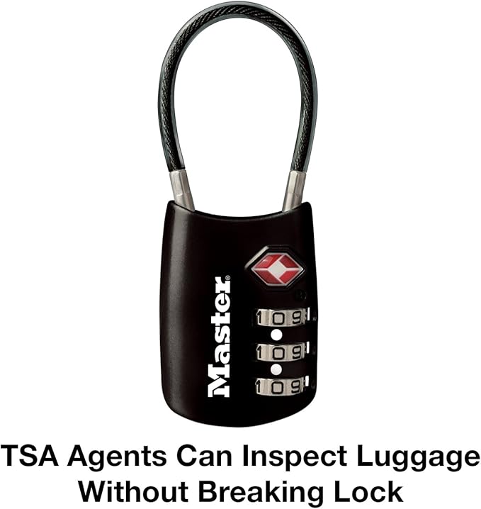 Master Lock 4688D Accepted Set Your Own Combination TSA Approved Luggage Lock - Image 3