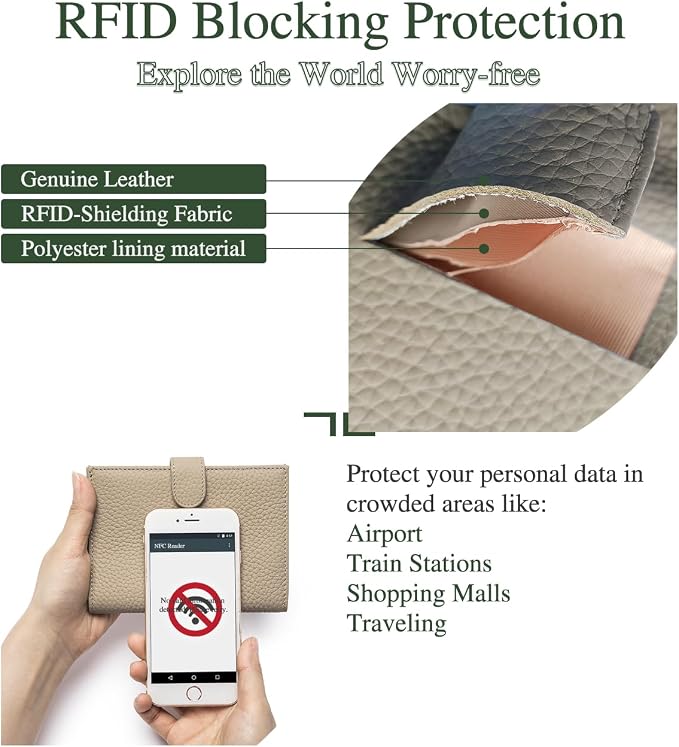 Passport Wallet for Women – Slim RFID Blocking Passport Cover - Image 4