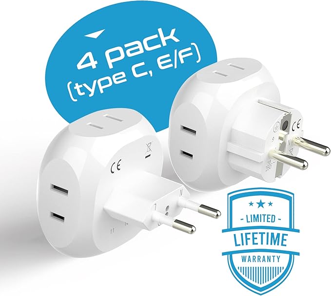 Ceptics Europe Travel Adapter Plug Set Schuko - Image 3